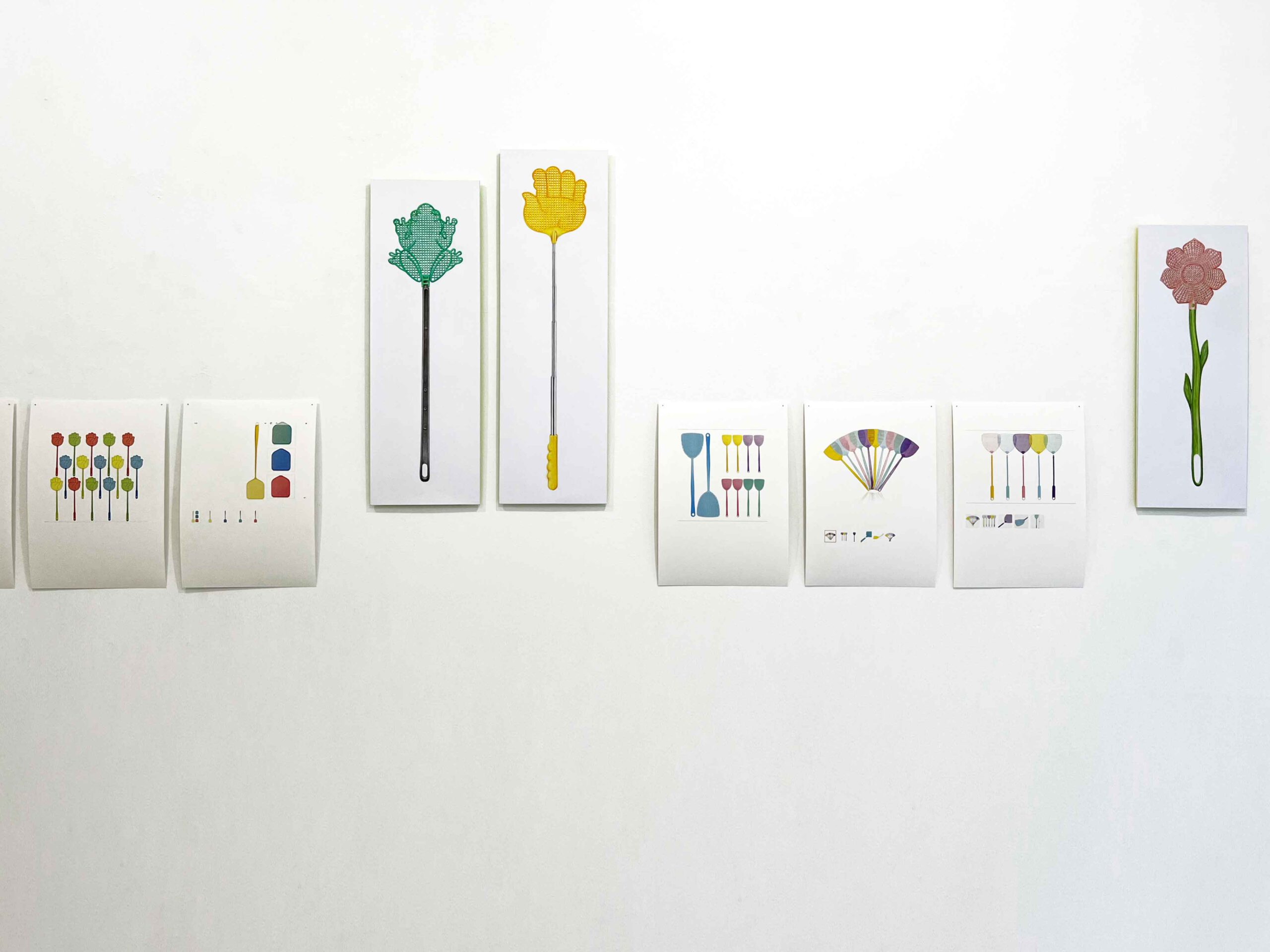 Ausstellung_Fliegenklatschen wand